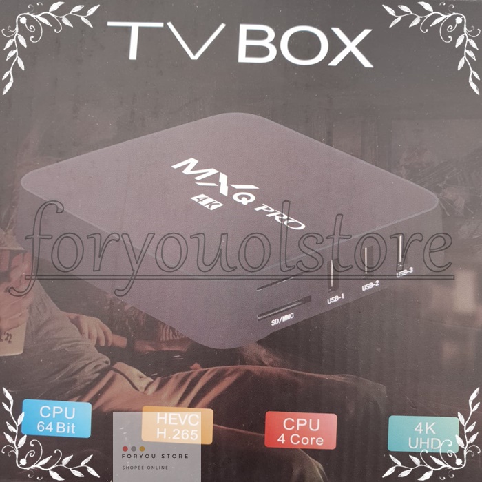 TERLARIS COD (CASH ON DELIVERY) TV BOX Android MXQ-Pro 4K Smart TV Media Player/ Smart TV Box/ LAN TV Box Android