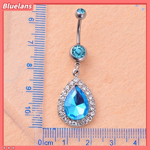 Bluelans Crystal Rhinestone Pendant Belly Button Body Piercing Navel Ring Jewelry Charms