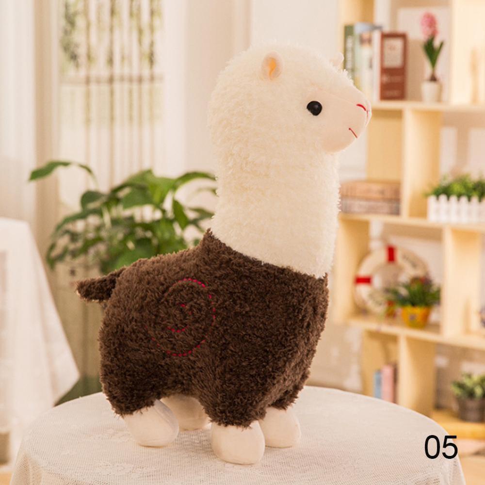 Timekey Mainan Boneka Stuffed Plush Alpaca Llama Warna Pelangi Untuk Hadiah Ulang Tahun Anak C2T7