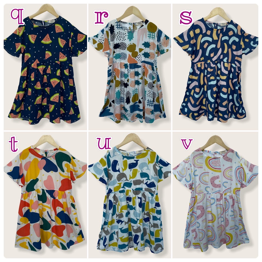 Dress Ciara Dress Anak Rayon Junior Neeca Kiddos Size 2-4 Tahun