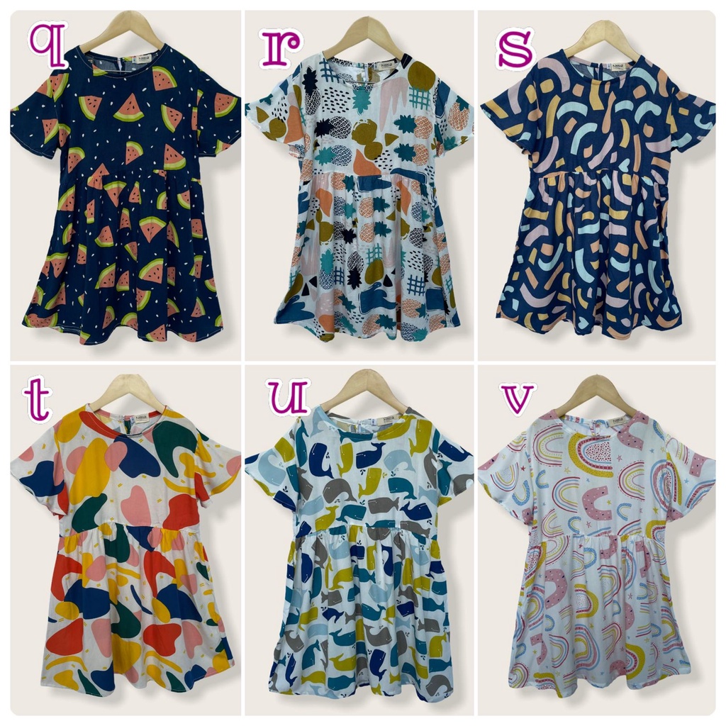 Dress Ciara Dress Anak Rayon Junior Neeca Kiddos Size 6-10 Tahun