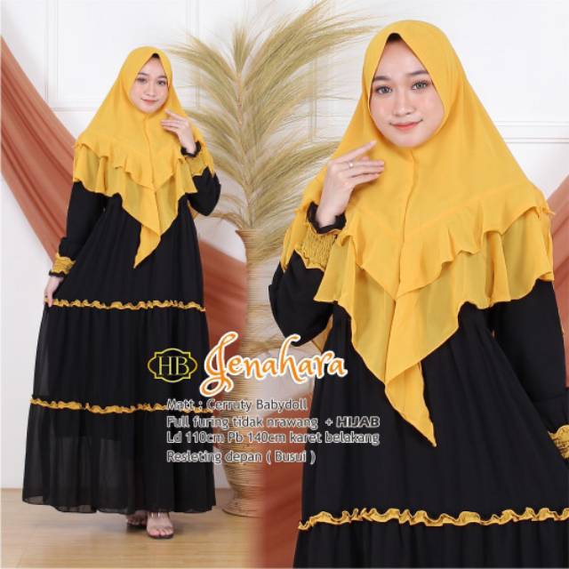 JENAHARA GAMUS SYAR'I BEST SELLER GAMIS FREE HIJAB