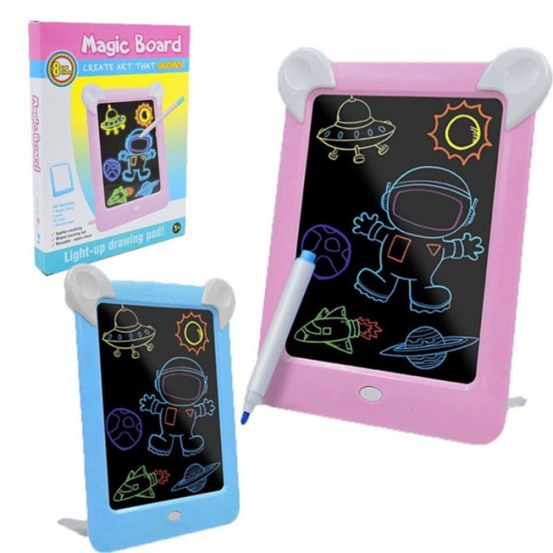 Mainan Drawing Magic Board LED - Papan Tulis Gambar LCD Anak Laki Cewe