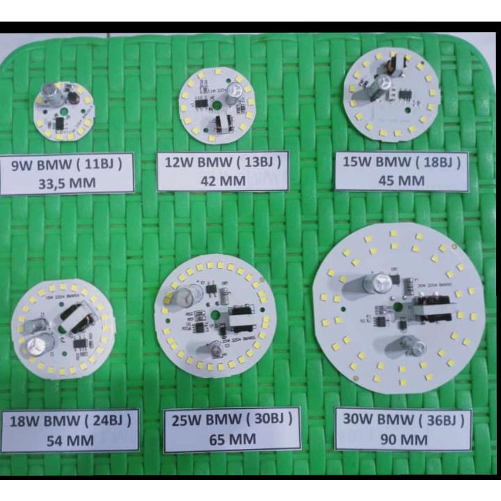 PCB LED AC Super Terang (BMW) - Spare Part Lampu LED AC 220V Bonus Kabel Sekelas BM