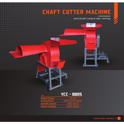 Pencacah Rumput Dan Ranting YCC-9805-Chaft Cutter Machine