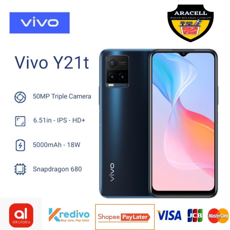 Vivo Y21T 6+2(8)Gb internal 128Gb garansi resmi vivo