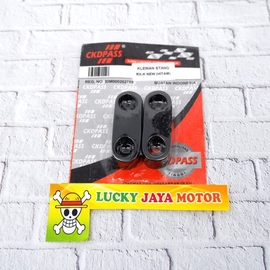 Kleman stang riser holder tutup stang Rx king Rxk silver hitam lokal-3