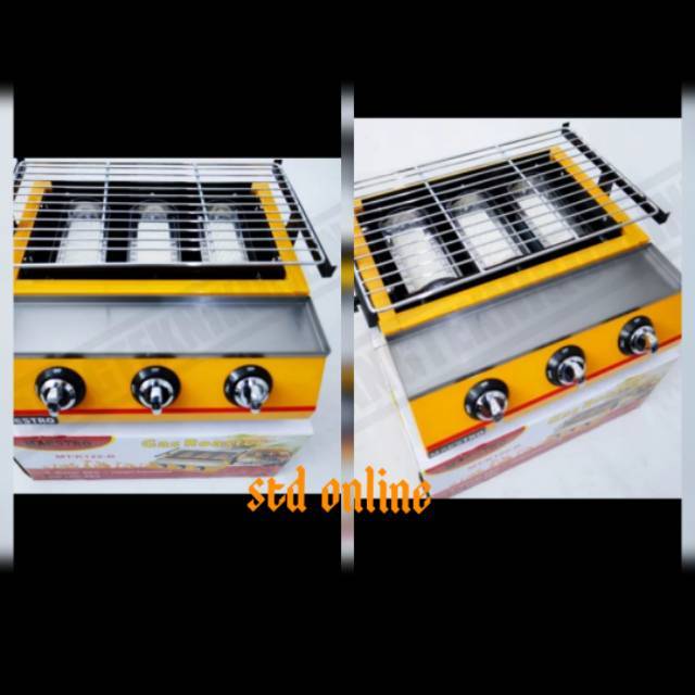 GAS ROASTER 3TUNGKU PANGGANGAN SOSIS ALAT BAKAR SOSIS 3TUNGKU K122 MAESTRO