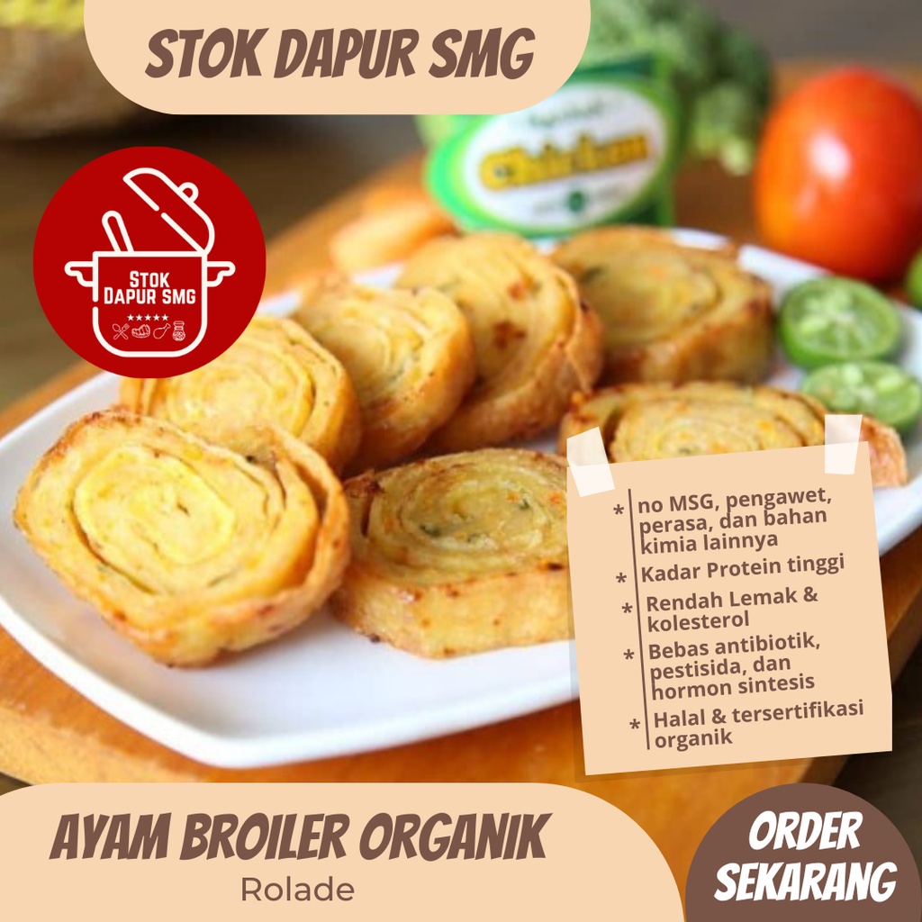 

Berkah Chicken Rolade Ayam Broiler Prebiotik Organik Frozen / Beku