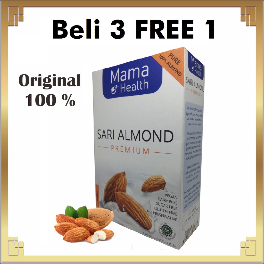 

BELI 3 FREE 1 almond pure sari almond mama health 200 gram