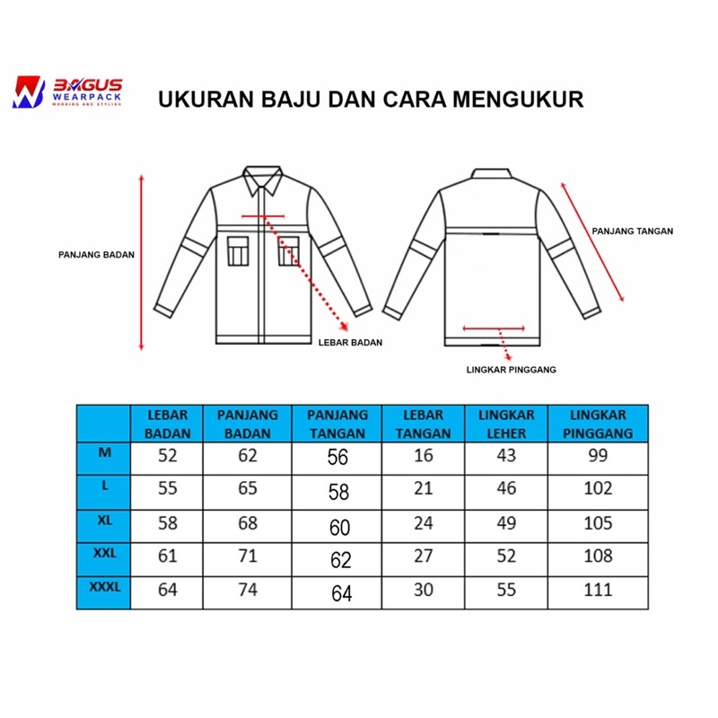 WEARPACK SAFETY / KEMEJA SAFETY / BAJU SAFETY LENGAN PANJANG / BAJU PROYEK KEREN / BAJU KERJA PRIA PROYEK / BAJU KERJA PIRA LAPANGAN / BAJU MEKANIK / BAJU WEARPACK / WERFAK PRIA KERJA / BAJU WEARPACK KERJA PROYEK / BAJU TAMBANG / PUTIH POLOS