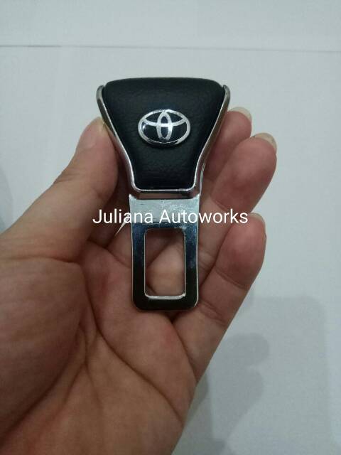 Colokan sefety belt Seatbelt kulit Logo Suzuki Honda Toyota Mitsubishi