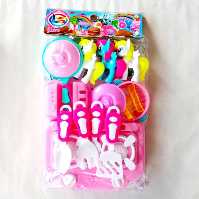 KOMPOR SET MAINAN ANAK KITCHEN SET + KUDA PONI LM2