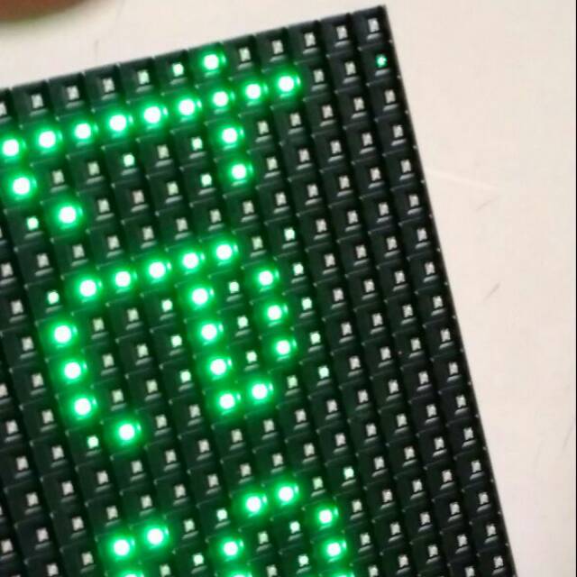 Led Modul panel led smd p10 hijau . Running text/led matrix