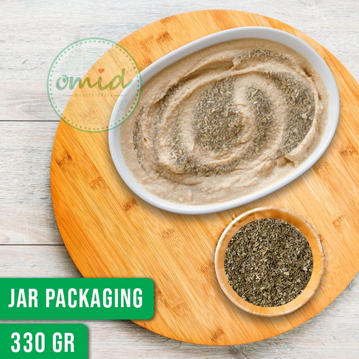 

Hummus with Dried Basil Leaves, Lemon, Salt and Olive Oil - 330gr - With Tahini (BERKUALITAS)