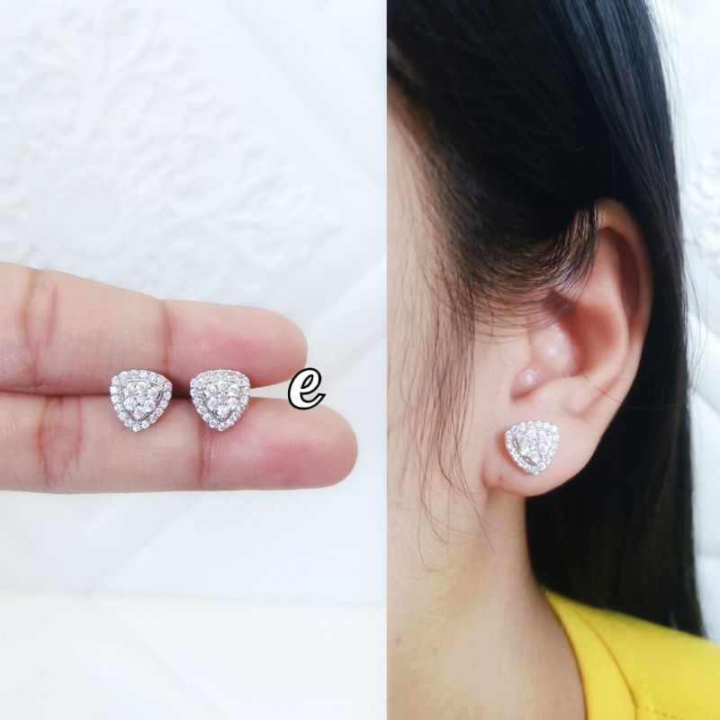 Anting Giwang Titanium Wanita Model Berlian Blink Blink Super Mewah 2