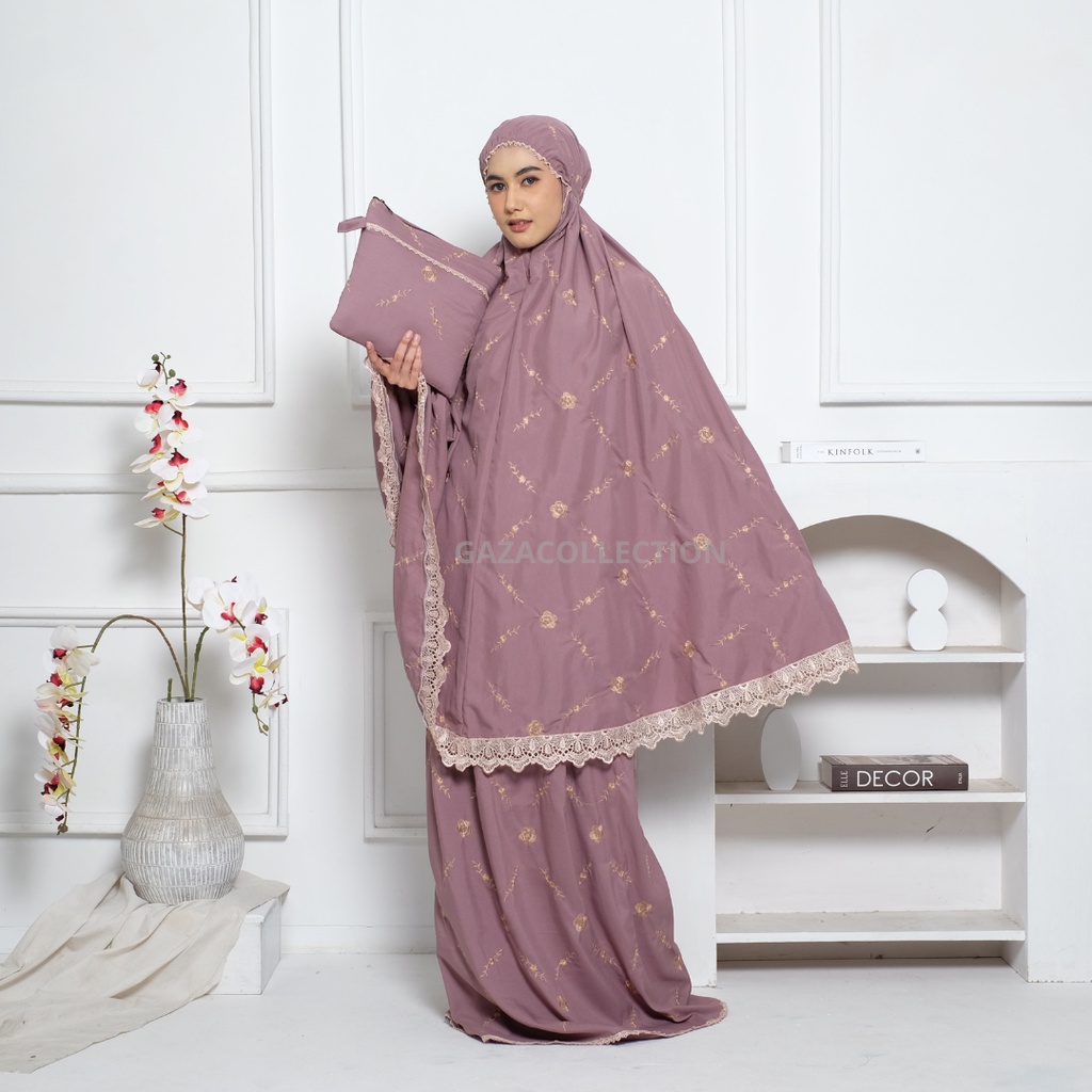 Mukena Dewasa Aretha Renda Mewah Premium