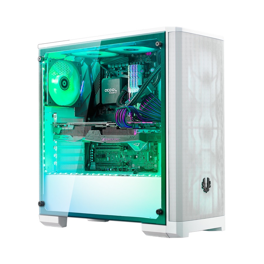 Casing Bitfenix Nova Mesh TG 4ARGB White Support ATX