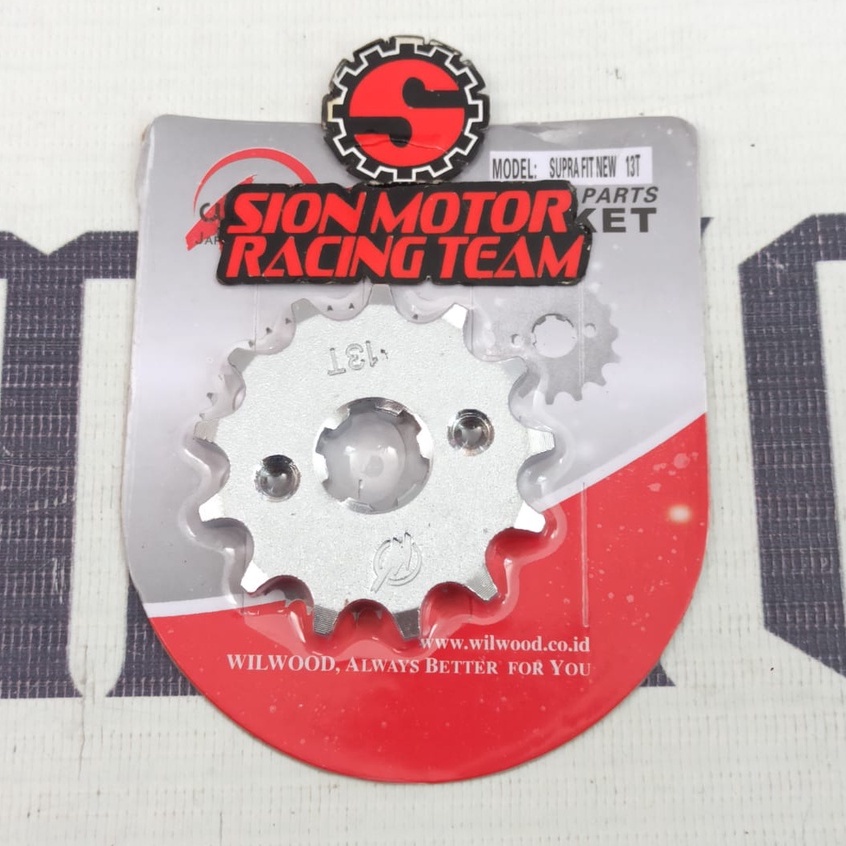 Gear Gir Depan Honda Supra / Karisma / Supra X 125 / Wave 125 / Fit New 428 13T Chrome Wilwood