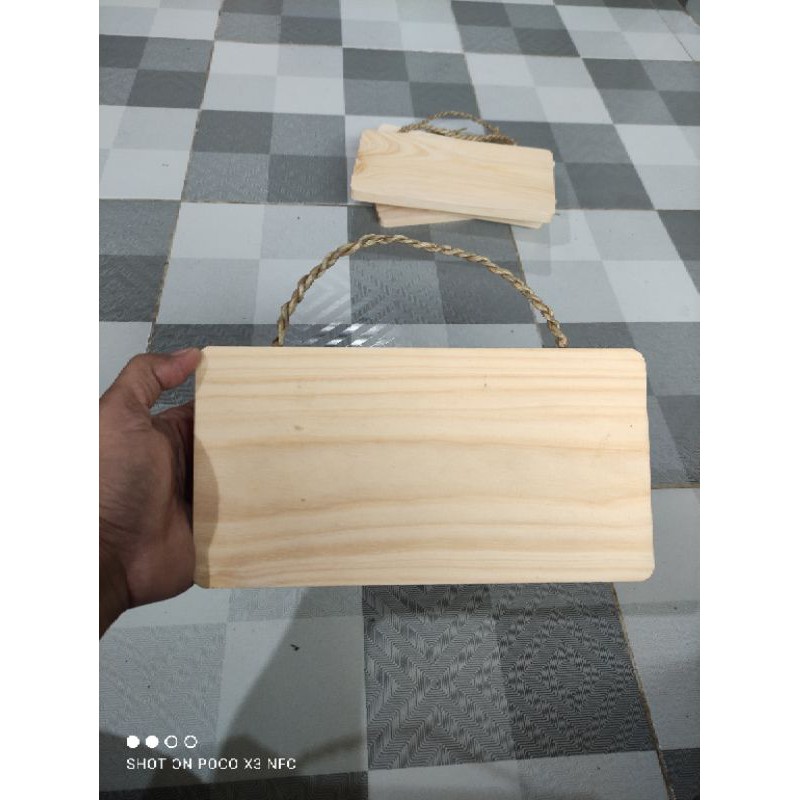 Talenan Kayu Tali Kotak 23x12 / Talenan Media Lukis / Wooden Cutting Board