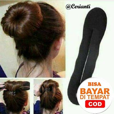 Hairdini Sponge Rambut / Hair Dini / Hair Bun / Hairlock / Alat Cepol Donat untuk Tatanan Rambut