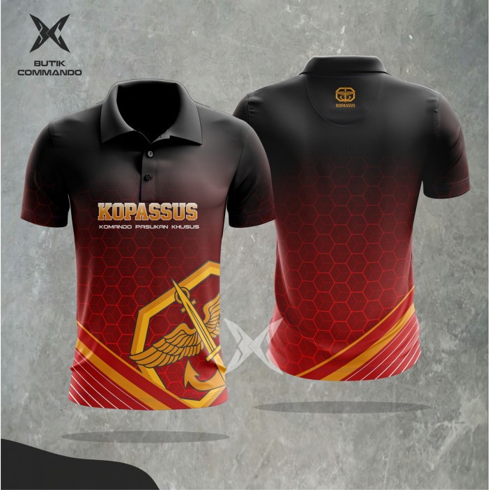 Kaos Polo TNI Kopassus | Jersey TNI AD Kopassus Terbaru