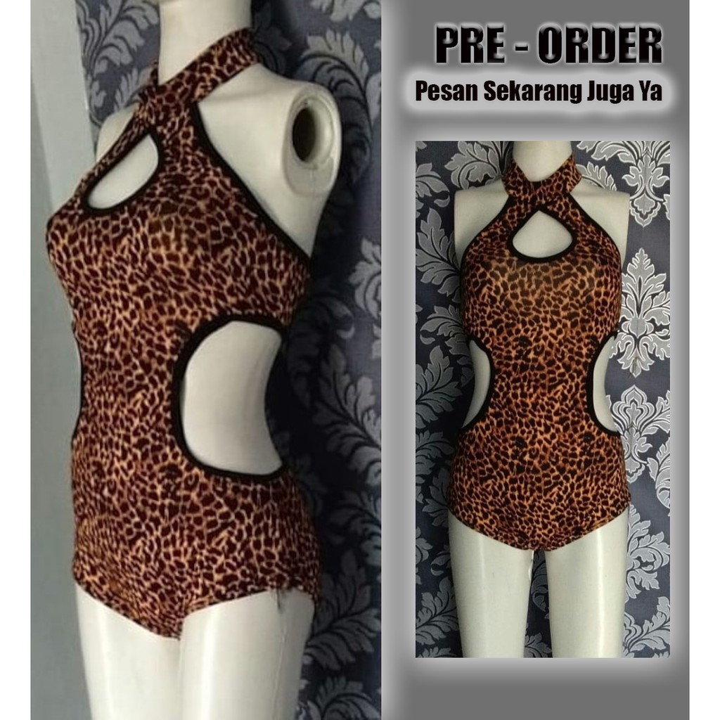 Kostum Sexy Dance Wanita Dancer Kpop Motif Macan Korea 88