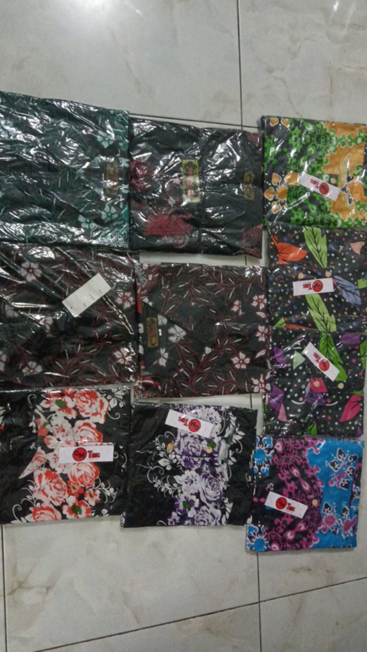 Kemeja Batik Pria Lengan Panjang Size M L Xl Xxl Bswart Batik Hrb026 Kenongo Hem Panjang Padi