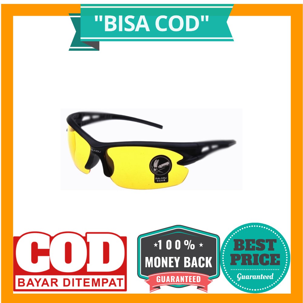 BISA COD OULAIOU Kacamata Sepeda Lensa Mercury - 3015 - Black/Yellow