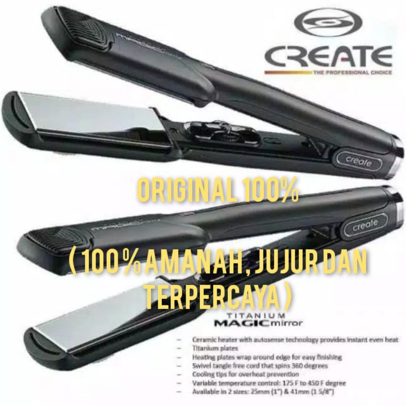Catok Titanium Magic Mirror Merk Create | ORIGINAL 100% Made In Korea ( 100% Amanah )