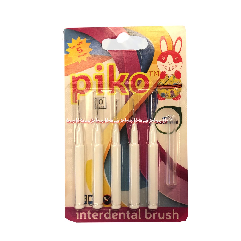 Piko Interdental Brush Toothbrush Sikat Gigi Dengan Ujung Kecil untuk Celah Gigi Pikko Small Brush Tooth Brush Putih Kuning