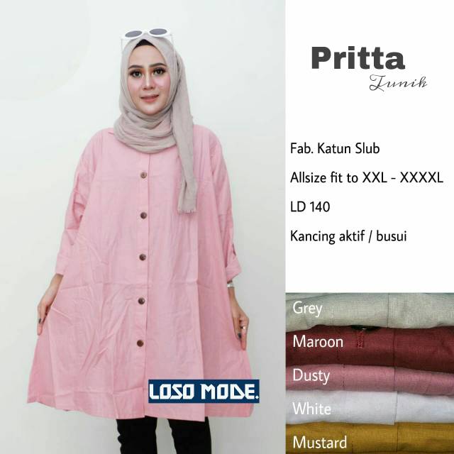 TUNIK // PRITTA TUNIK // TUNIK JUMBO // BAJU ATASAN JUMBO // BAHAN KATUN