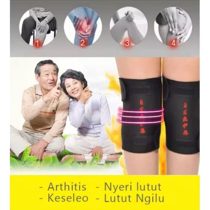 Sabuk Terapi Lutut Sauna Knee Belt Pemanas Perawatan Otot Orang Tua