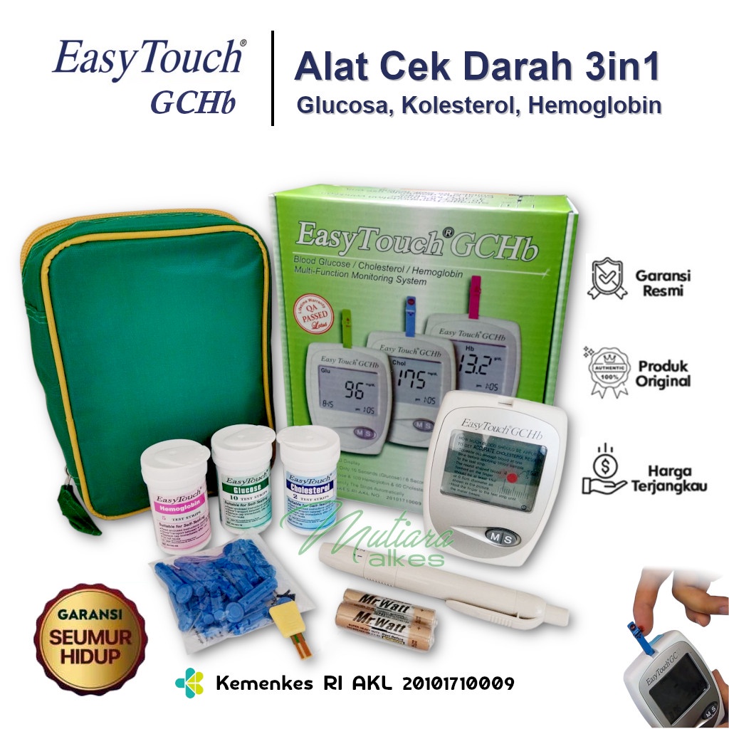 Alat Easy Touch GCHb - Glucose, Cholesterol, Hemoglobin