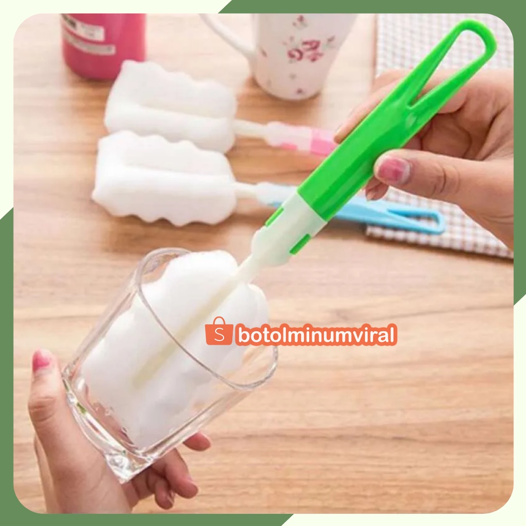 Spons Busa Pencuci Botol Minum Pembersih Botol Bayi Botol Minum Anak