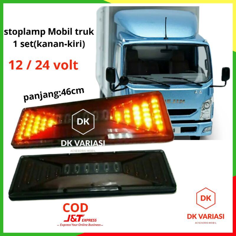 Lampu rem mobil truk stop lamp variasi LED 12/24volt