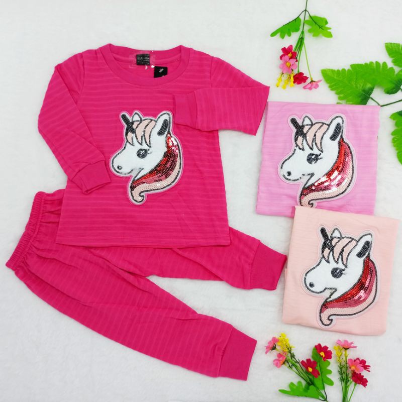 Ss#167 Setelan Piyama Anak Model Za-ra Kids size 1-3thn Bahan Kaus / Export Quality Baju Tidur Anak