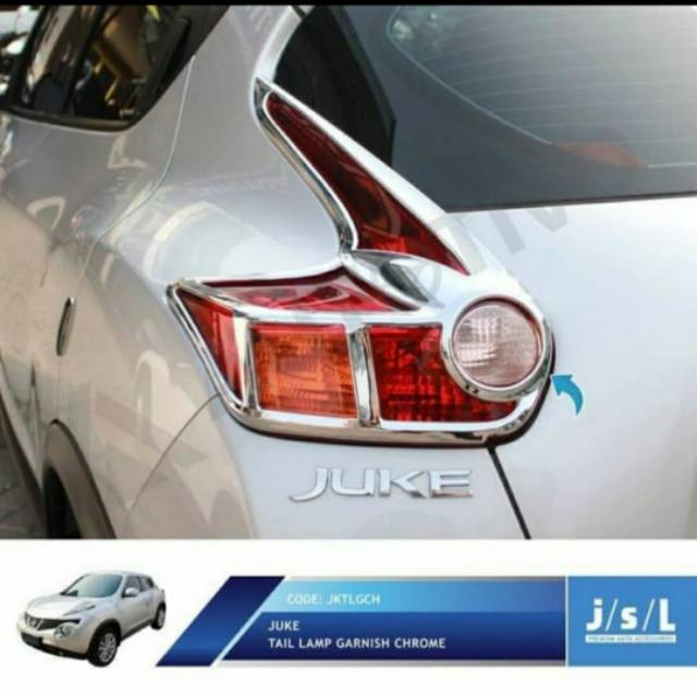 Garnish lampu belakang Nissan Juke chrome jsl