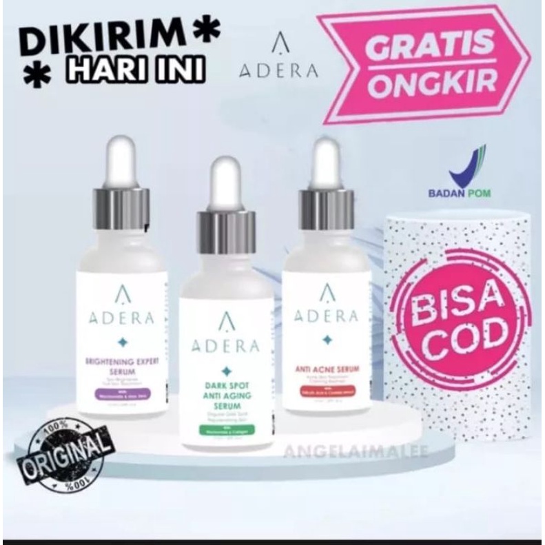 SERUM ADERA FACE SERUM ORIGINAL WAJAH ORI UNTUK FLEK HITAM GLOWING ORI BPOM 100% AMPH
