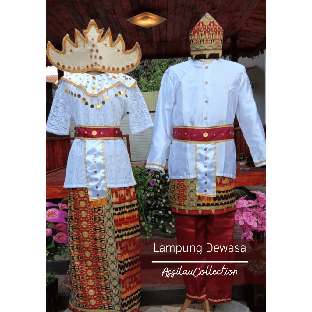 Baju adat Lampung dewasa satuan (Laki/Cewek)