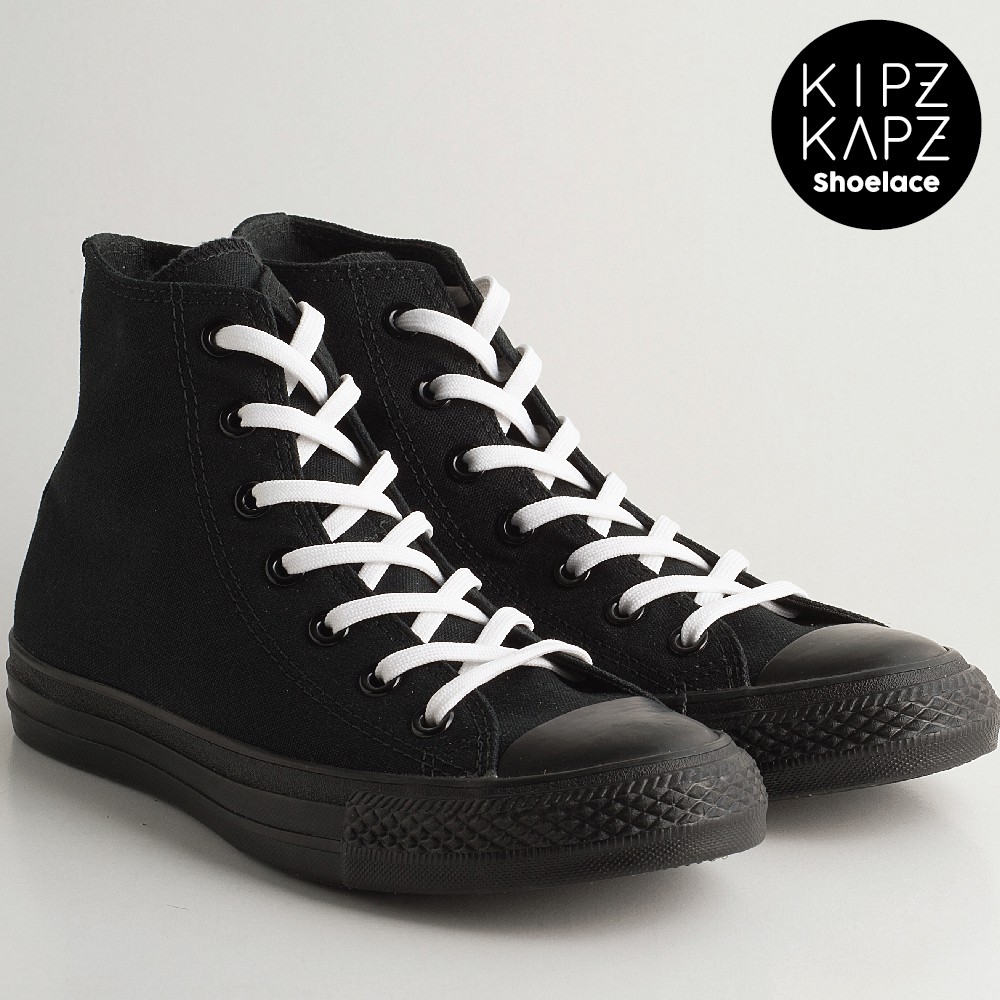 TALI SEPATU PIPIH - FLAT SHOELACE 8MM - F2 WHITE - 90CM 115CM 140CM 160CM-3