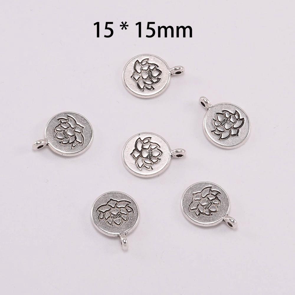 10pcs/lot Pesona perak antik untuk aksesoris gelang Diy