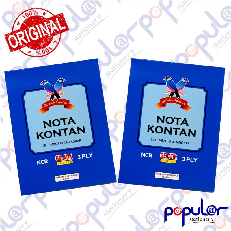 

Nota Kontan Gelatik Kembar 3 Ply Besar