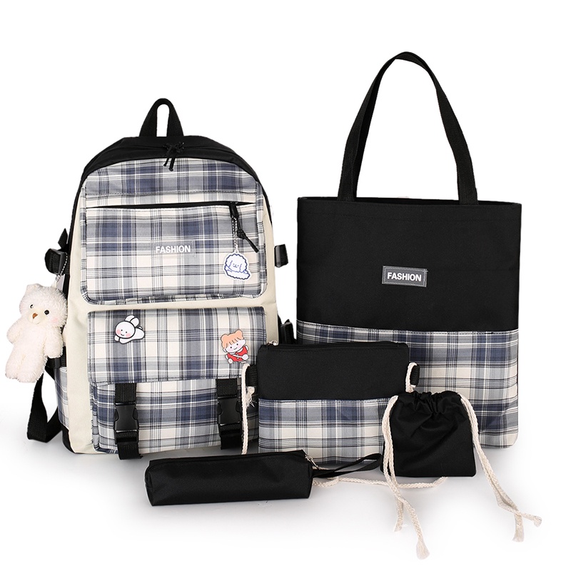 JK 837 TAS RANSEL BACKPACK ANAK REMAJA SEKOLAH PEREMPUAN SET 5 IN 1 FASHION IMPORT  Y28252 C8838 U4140 E7590