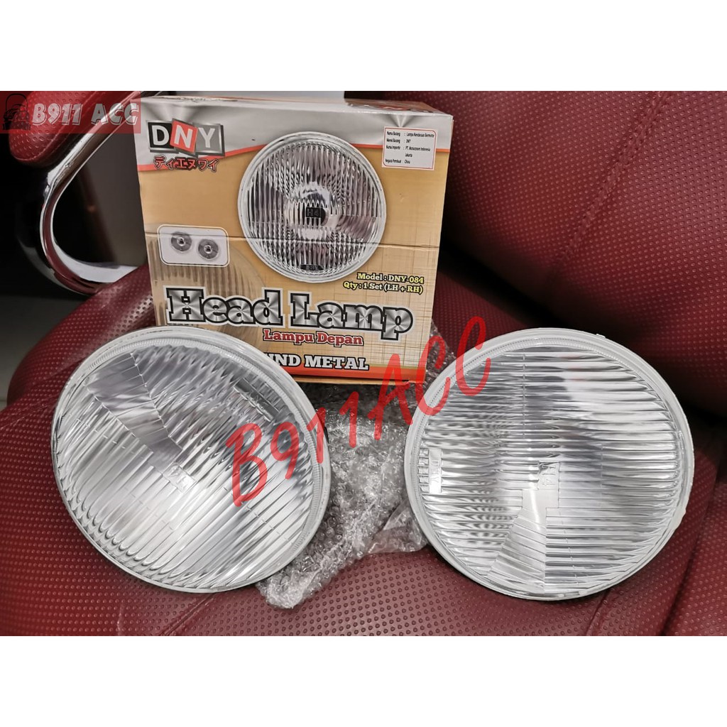 HEAD LAMP LAMPU DEPAN BULAT 7 INCH HALOGEN H4 2PC