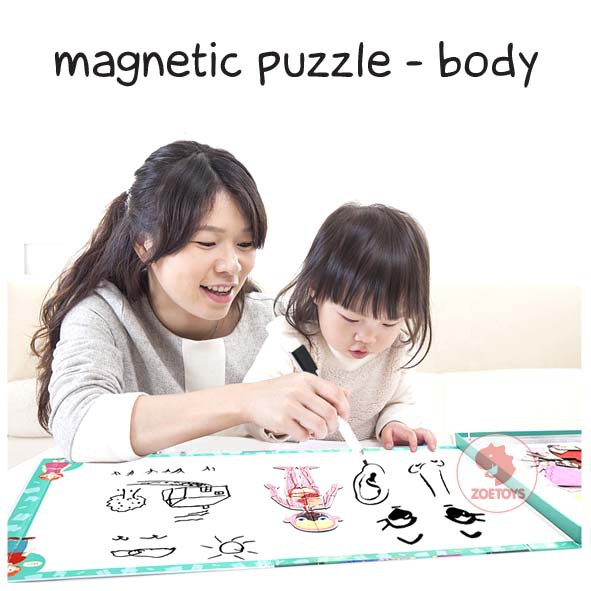 Zoetoys Magnetic Puzzle Life Cycle Words Add Body Traffic Time Bin Sorting UCMD Suitcase | Mainan Belajar Mengenal Waktu Wooden Clock Magnet Counting Time Toys Alphabet A-Z Cari Kado Natal