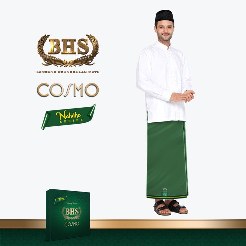 Sarung BHS Cosmo Nahdho Warna Polos Hijau Tosca - BHS Cosmo - BHS Cosmo Nahdho Original - Cosmo Hija