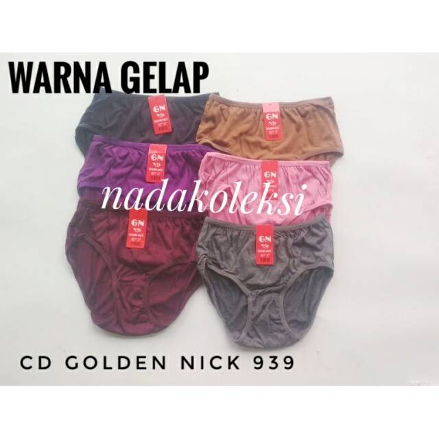 Celana Dalam Wanita/ CD GOLDEN NICK 939/ Warna gelap/ harga satuan/ Daleman perempuan/ Cawet/ murah