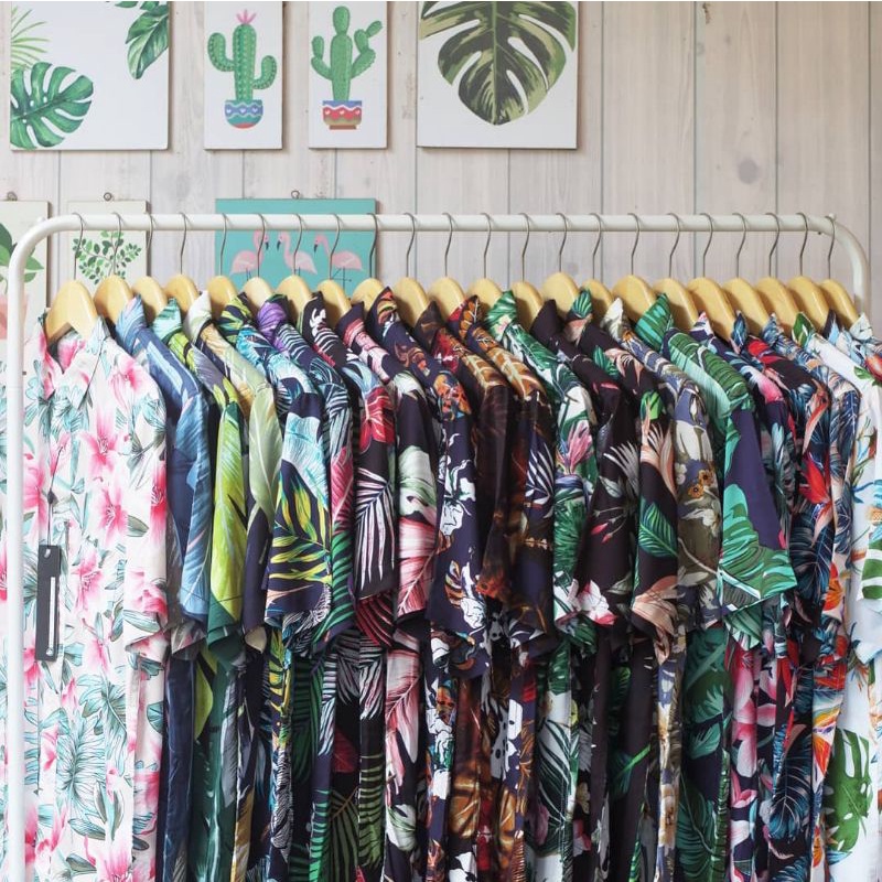 Kemeja Pria Floral Hawai Pantai Surfing/Kemeja Bunga Kemeja Floral Kemeja Surfing-Kemeja Kembang