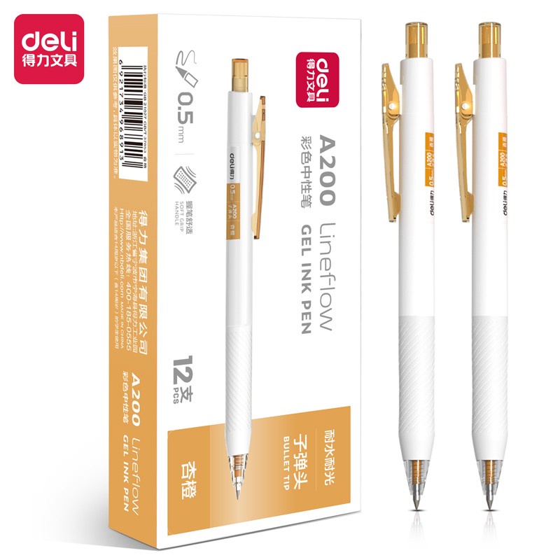 

PEN GEL PULPEN WARNA 0.5 MM CETREK DELI A200 COLOUR BALLPOINT BULLET TIP RECTRACT BAGUS